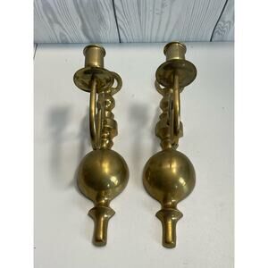 Vintage Brass Wall Hanging Candle Sconces Colonial Style Sconces
